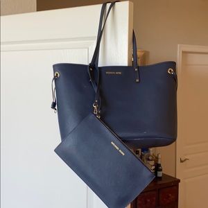 Navy Blue Michael Kore Tote